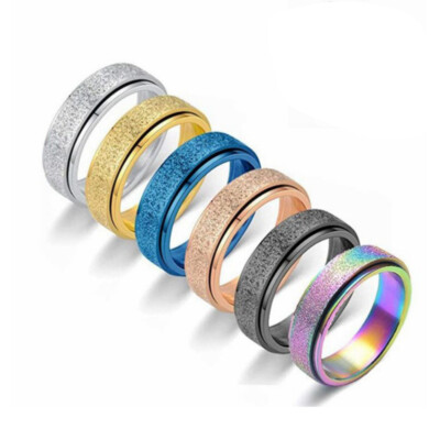 Anxiety Spinner Ring For Women & Men - 316L Stainless Steel, Rose Gold, Size 6 - View #12