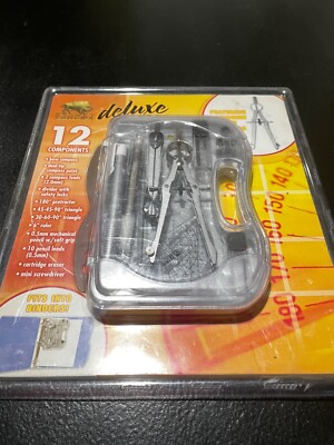 Buffalo Deluxe Math Set 12 Components Includes Precision Bow Compass