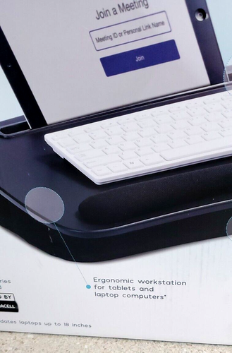 Escritorio regazo portátil Sofia+Sam con espuma viscoelástica con anillo de luz USB para portátil de 18 - Imagen 9 de 9