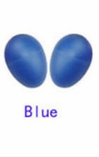 Plastic Percussion Musical Egg Maracas Shakers Children Kids Toys Fun Gift .BLUE