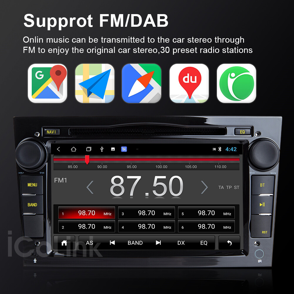 Android 12 Apple Carplay Autoradio GPS Navi Für Opel Astra H Corsa C D Zafira B