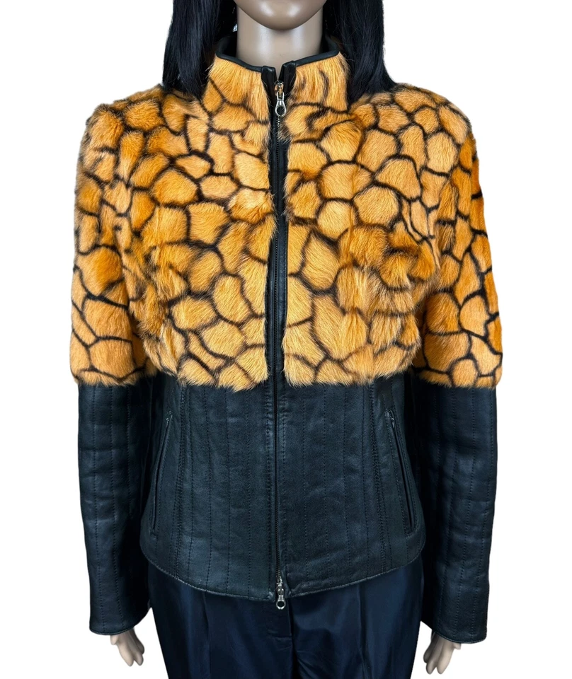 Firenze Genuine Leather Real Fur Jacket Italy size S - Image 3 of 4