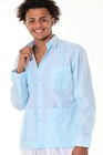 Bohio Herren Cuban Mint Guayabera Hemd Freizeit Strand Chacavana Knopfleiste - MTCG1742