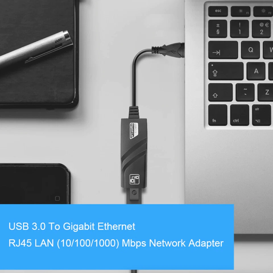 USB 3.0 Gigabit Ethernet LAN RJ45 1000Mbps Network Adapter For Windows PC LOT - Image 2 of 4