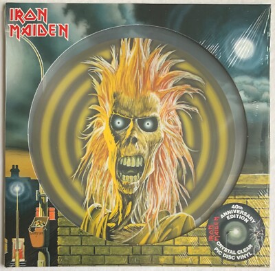 IRON MAIDEN -First LP- Crystal Clear Picture Disc Vinyl 40th Anniversary SEALED