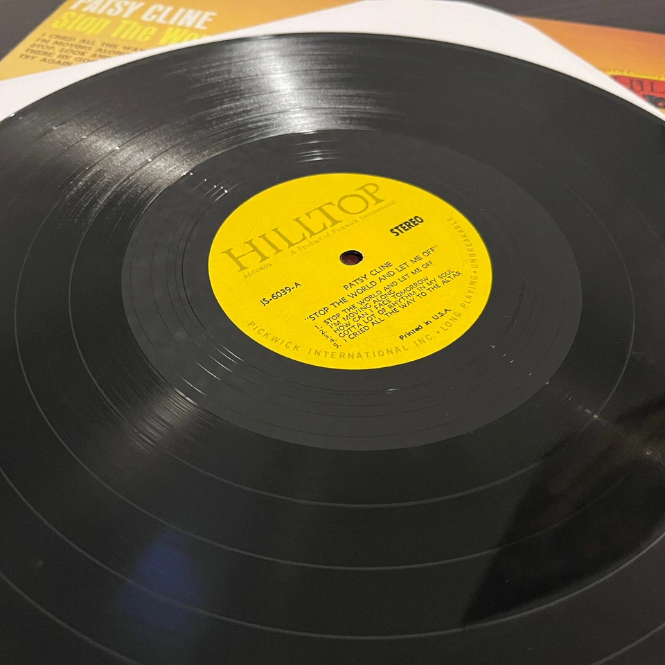 PATSY CLINE - Stop The World & Let Me Off (Hilltop) - 12" Vinyl Record LP - VG - Image 3 of 3
