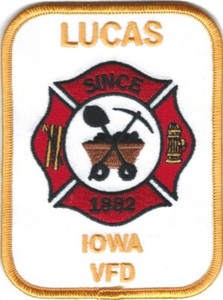 IOWA - Lucas Volunteer Fire Department patch - Since 1882