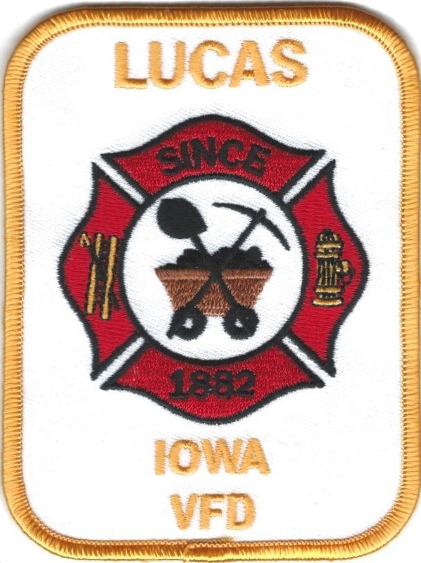IOWA - Lucas Volunteer Fire Department patch - Since 1882