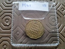 1961 Elizabeth II brass 12 sided threepenny coin