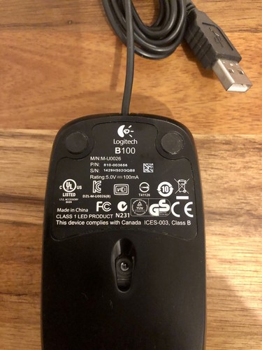 Souris Filaire Logitech B100 - 1000 Dpi- Noir - Photo 11/17