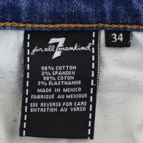 Pantalones de mezclilla para hombre 7 para toda la humanidad corte bota Brett elásticos talla 34 (Sr 34x33) - Imagen 4 de 12
