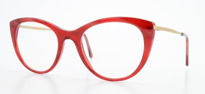 SASHEE SCHUSTER LULU Brille Schmankerl Rot Pearl Cat Eye Acetat  M  Germany Etui