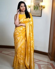 TRADITIONAL PARTY WEAR SOFT SILK INDIAN WEDDING WEAR KANJEEVARAM SAREE SARI