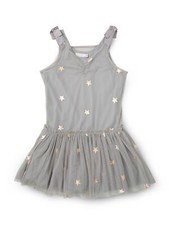 Stella Mccartney Kids girls 332165 gray gold star witches Dress size 6