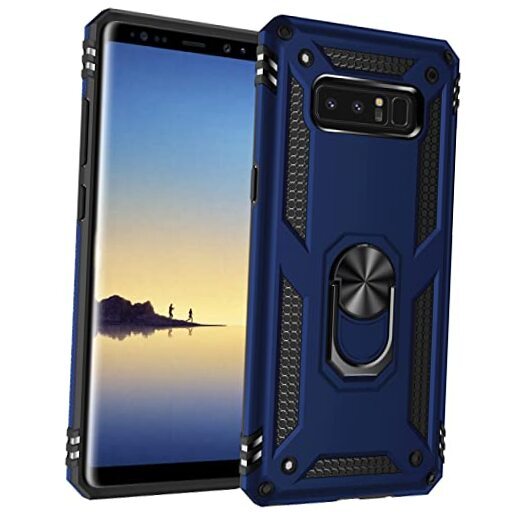 Military Grade Drop Impact for Samsung Galaxy Note 8 Case 360 Metal Blue