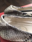 Stuart Weitzman Womens Snakeskin Black White Flat Shoe 7.5 — photo 5
