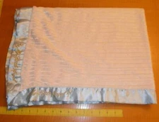 Summersault White Blue Satin Trim My Little Angel Baby Crib Blanket