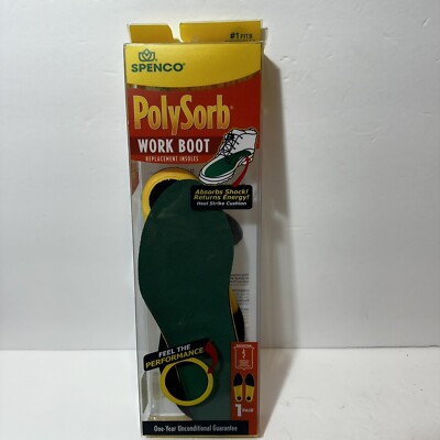 New Spenco Polysorb Work Boots Inserts Insoles  Woman Small 5-6