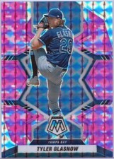 2022 Panini Mosaic Pink Camo Mosaic #52 Tyler Glasnow - Tampa Bay Rays