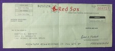 MARTY BARRETT - MARTIN G. BARRETT - SIGNED 1978 BOSTON RED SOX  PAYROLL CHECK