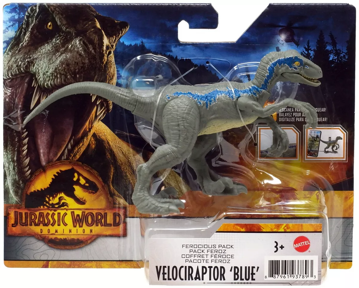 Jurassic World Dominion Velociraptor 'Blue' Ferocious Pack | eBay