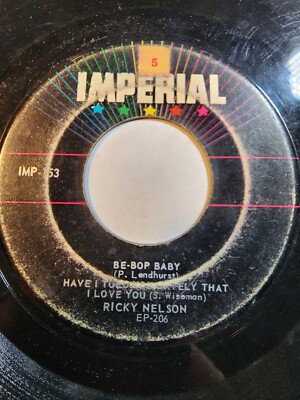RICKY NELSON - BE-BOP BABY / HONEYCOMB 45 RPM GOOD F197
