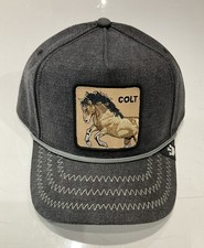 Goorin Bros The Farm Bucking Duck Colt Black Canvas Snapback Hat - New With Tag