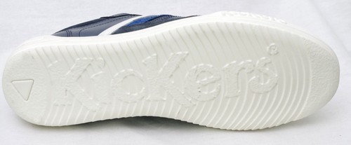 Kickers Jexprime Blue Men's Leather Sneakers Marine 548410 - Picture 2 of 5