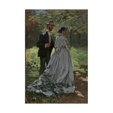 Claude Monet - The Walkers (1865) Hand-painted Oil Painting Wall Art