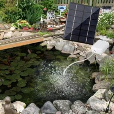 Solar Powered Oxygenator Pond Portable Water Oxygen Pump Air Stone Aerator