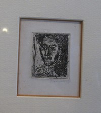 1945 Arnoldo Ciarrocchi  Incisione originale - Autoritratto Firmata e datata