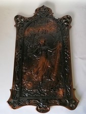 Wand Relif Diana Göttin der Jagd Guss Wandbild Hirsch Wild Alu Guss Bronze Optik