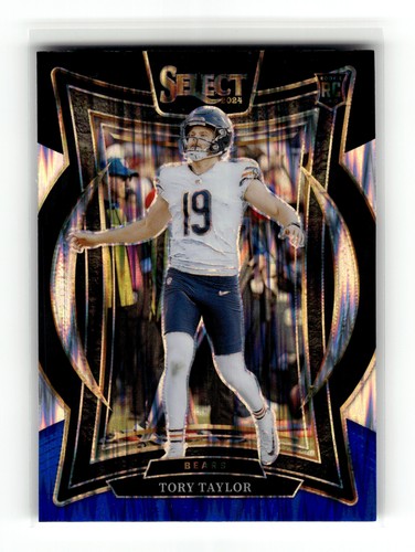 Tory Taylor 2024 Panini Select #1 Rookie Bears Black & Blue Prizm Shock RC