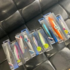 Damaged large bluefish plugs and jigs, 9 items. Rock shore and offshore.