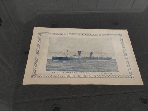 1902 CUNARD RMS CAMPANIA / LUCANIA PROGRAM SEAMEN’S ORPHAN CHARITIES LIVERPOOL - Picture 4 of 7