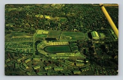 Vintage Ross-Ade Stadium Aerial View Postcard Purdue University IN