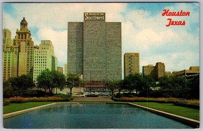 Vtg Postcard Bank Of The Southwest Houston, TX 1970s