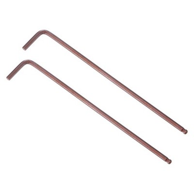 2Pcs 3-mm Ball End Hex Key Wrench L Shaped Long Arm S2 Steel Repairing Tool