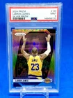 2024 Prizm LeBron James Silver Prizm PSA 9 Chalk Toss Iconic Card #130 LA LAKERS