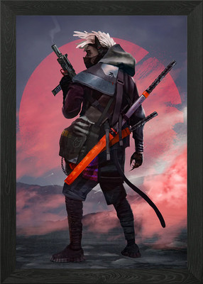 Ninja cat Framed Wall Art Poster Canvas Print Picture