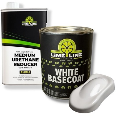 LiME LiNE Automotive White Basecoat with Urethane Reducer Quart Combo Pack