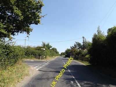 Foto 6x4 B1134 Heidestraße, Gans Green Goose Green\/TM1187 an der Kreuzung c2016