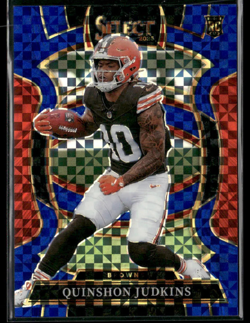 2025 Panini Select Football Quinshon Judkins #55 Blue Prizm 112/249 RC Rookie
