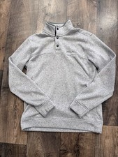 Eddie Bauer Pullover Mens Medium Radiator Fleece Snap Mock Neck Sweater Outdoors
