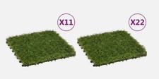 Artificial Grass Tiles Turf Garden Realistic Pathway Carpet Floor DIY Green 30cm