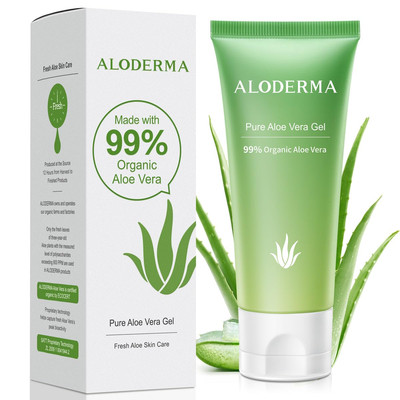 99% Organic Aloe Vera Gel Made within 12 Hours of Harvest, Easy Travel Size T...