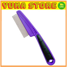 Flea Comb with Rubber Handle, Flea and Tick Comb for Dogs  Cats, Fine Tooth
