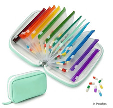 1pc Weekly Pill Organizer - Waterproof Medicine Storage Box with Travel Bags
