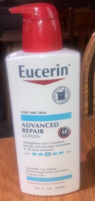 Eucerin Advanced Repair Lotion 16.9 Fl Oz Fragrance Free Body Lotion