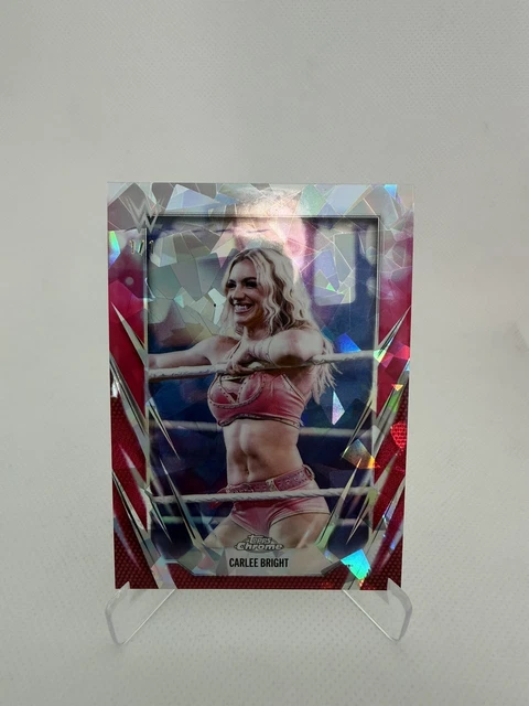 2026 Topps Chrome WWE Sapphire Carlee Bright Padparadscha 1/1